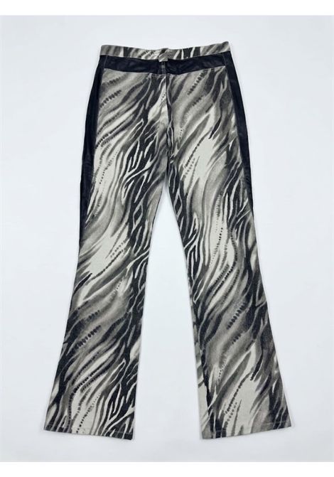 Pantalone Vintage Angelo Marani con Stampa Zebra e Inserti in Pelle ANGELO MARANI | A5.6752.101530